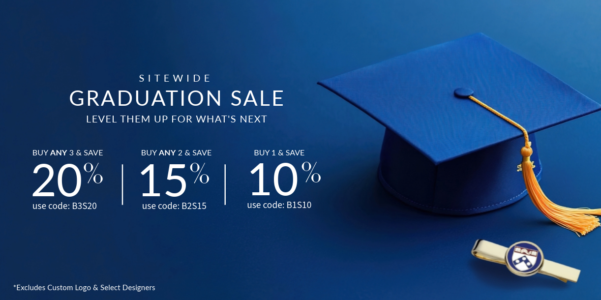 Graduation Sale: Buy Any 3 and save 20%, Buy Any 2 and save 15%, Buy 1 and save 10%